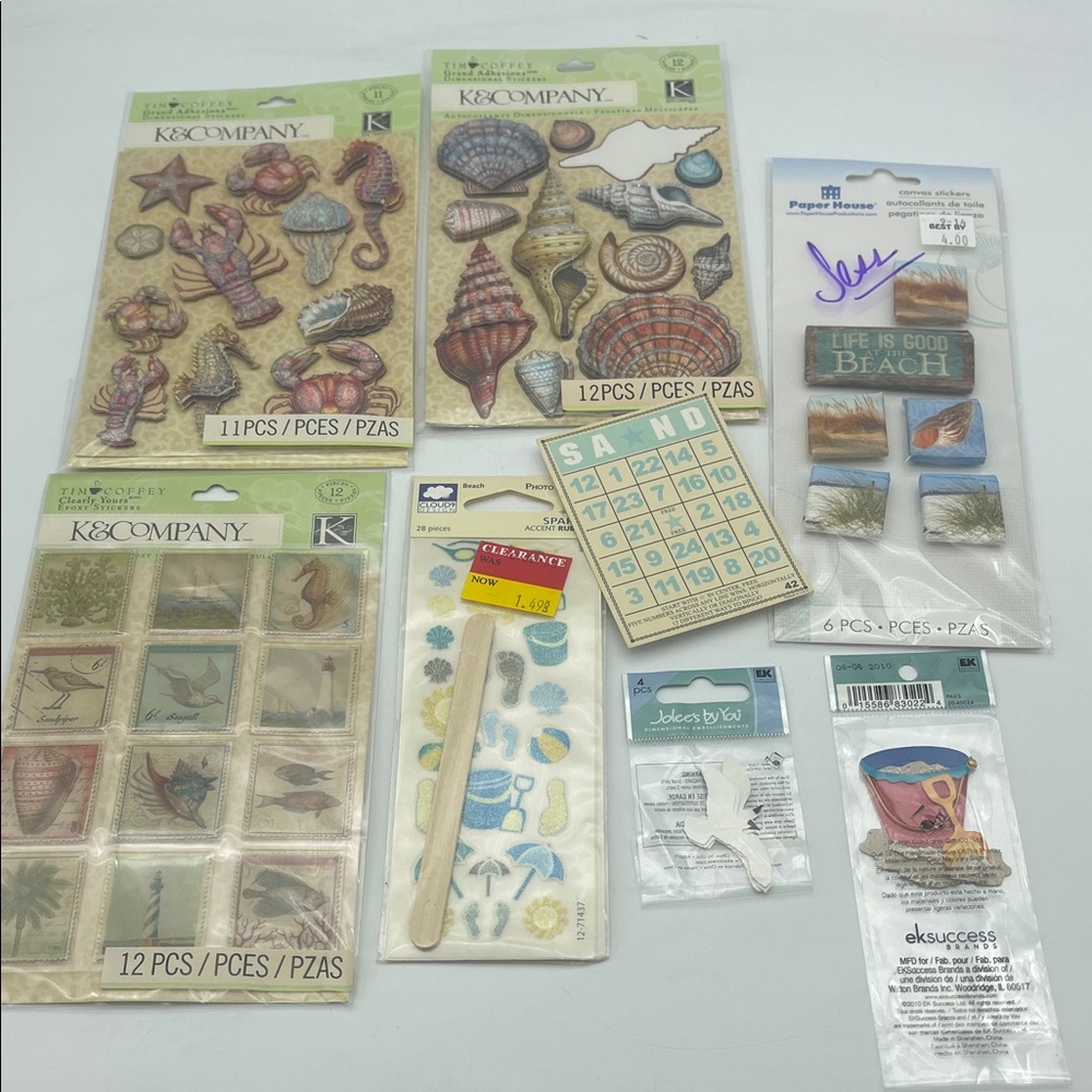 Beach Scrapbooking Supplies Vacation Sea Shells  Embellishments Travel